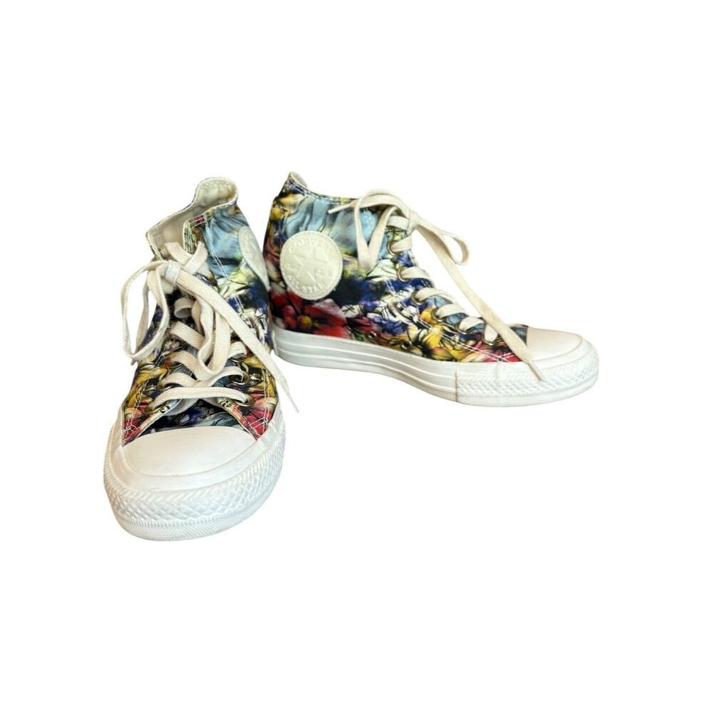 Converse Chuck Taylor All Star Lux Hi Floral Hidden Heel Wedge Womens Size 7 - Picture 10 of 10